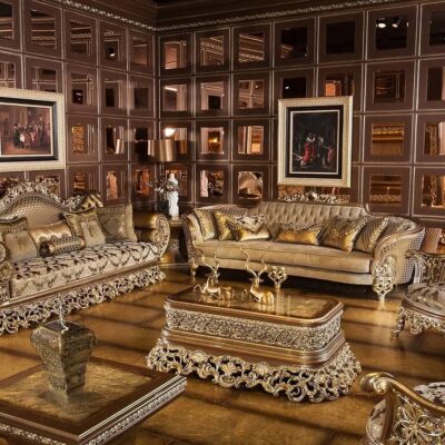 Luxury Villa French Solid Wood Sofa set