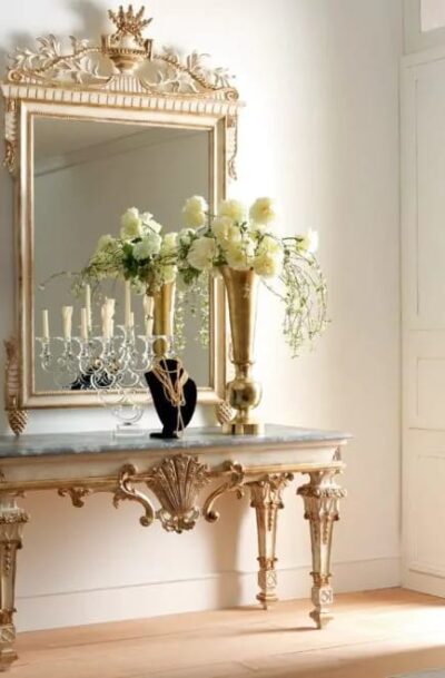 Statement Classic Italian Designer Large Wall Mirror Console