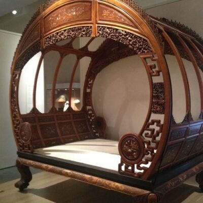 Moon Bed teak wood royal designer moon bed