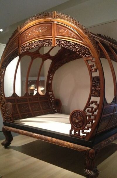 Moon Bed teak wood royal designer moon bed
