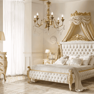 Baroque Italian Solid Wood Royal Bed
