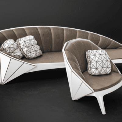 Luxury Modern Curved Sectional Sofa – Designer Statement Seating