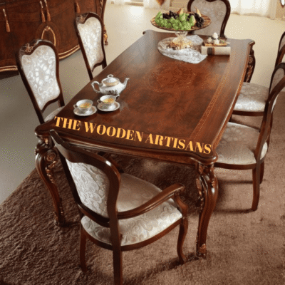 Neoclassical Style Dining Table With Chair