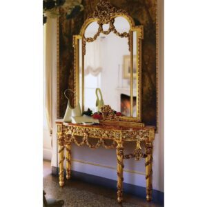 Royal Antique Console Table With Mirror