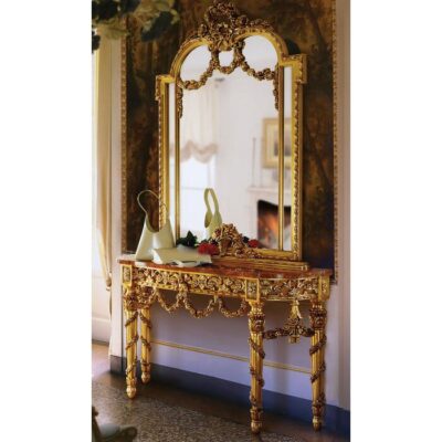 Royal Antique Console Table With Mirror