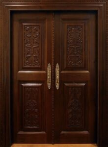 Teak Wood Accordion Shutter Door