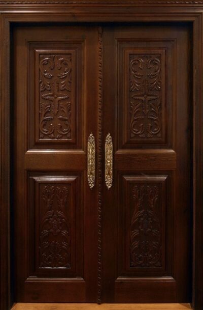 Teak Wood Accordion Shutter Door