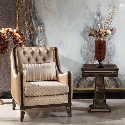 Luxury Tufted Upholstered Accent Chair – Modern Classic Elegance