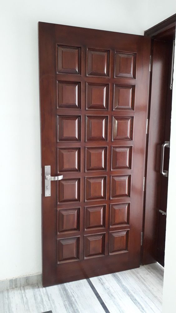 Membrane 3D Teak Wood Door