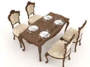 Carving Luxurious Dinning Table In Gold Finished Living Concept Handicrafts