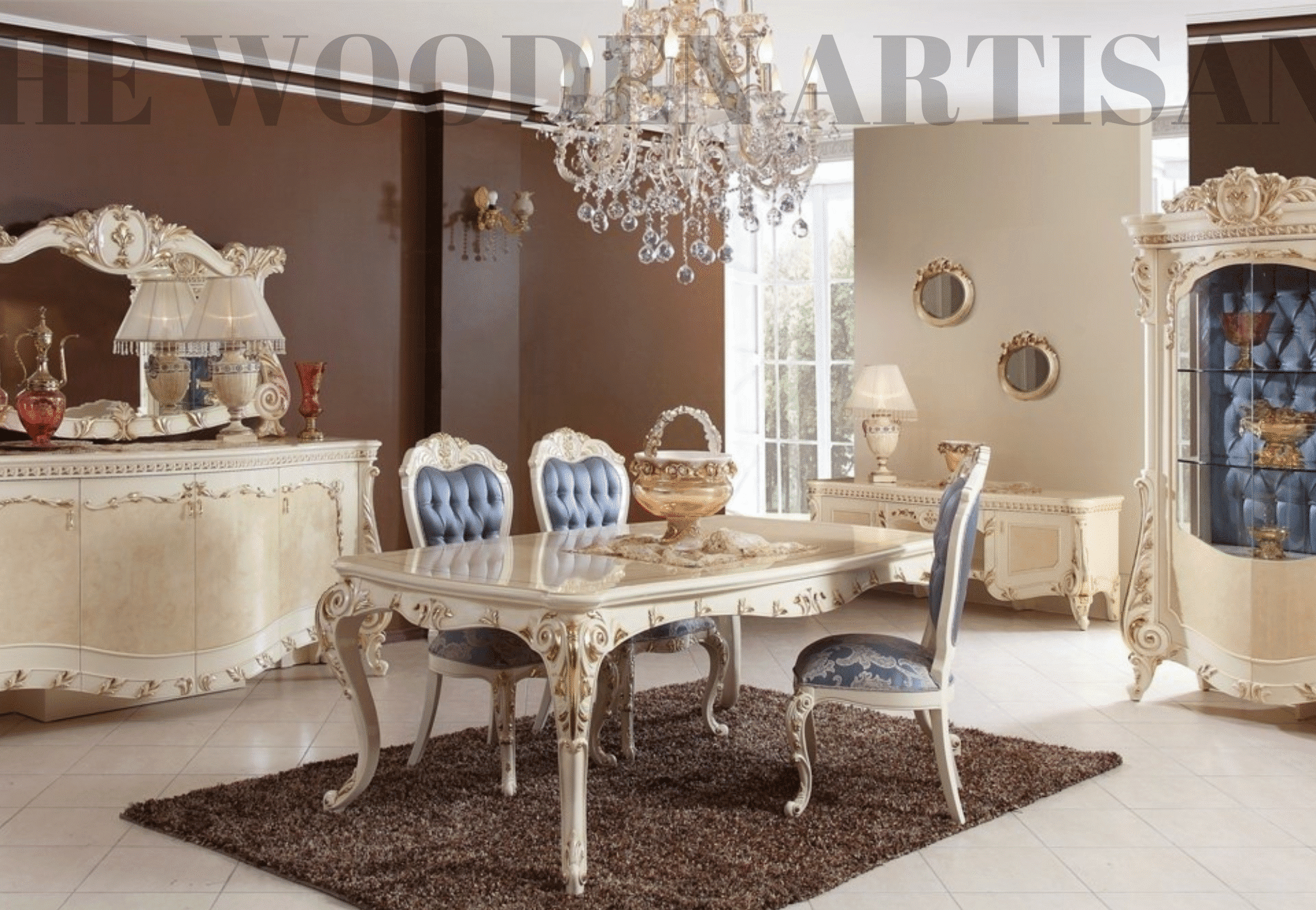 Luxury Baroque Dining Room Set by The Wooden Artisans