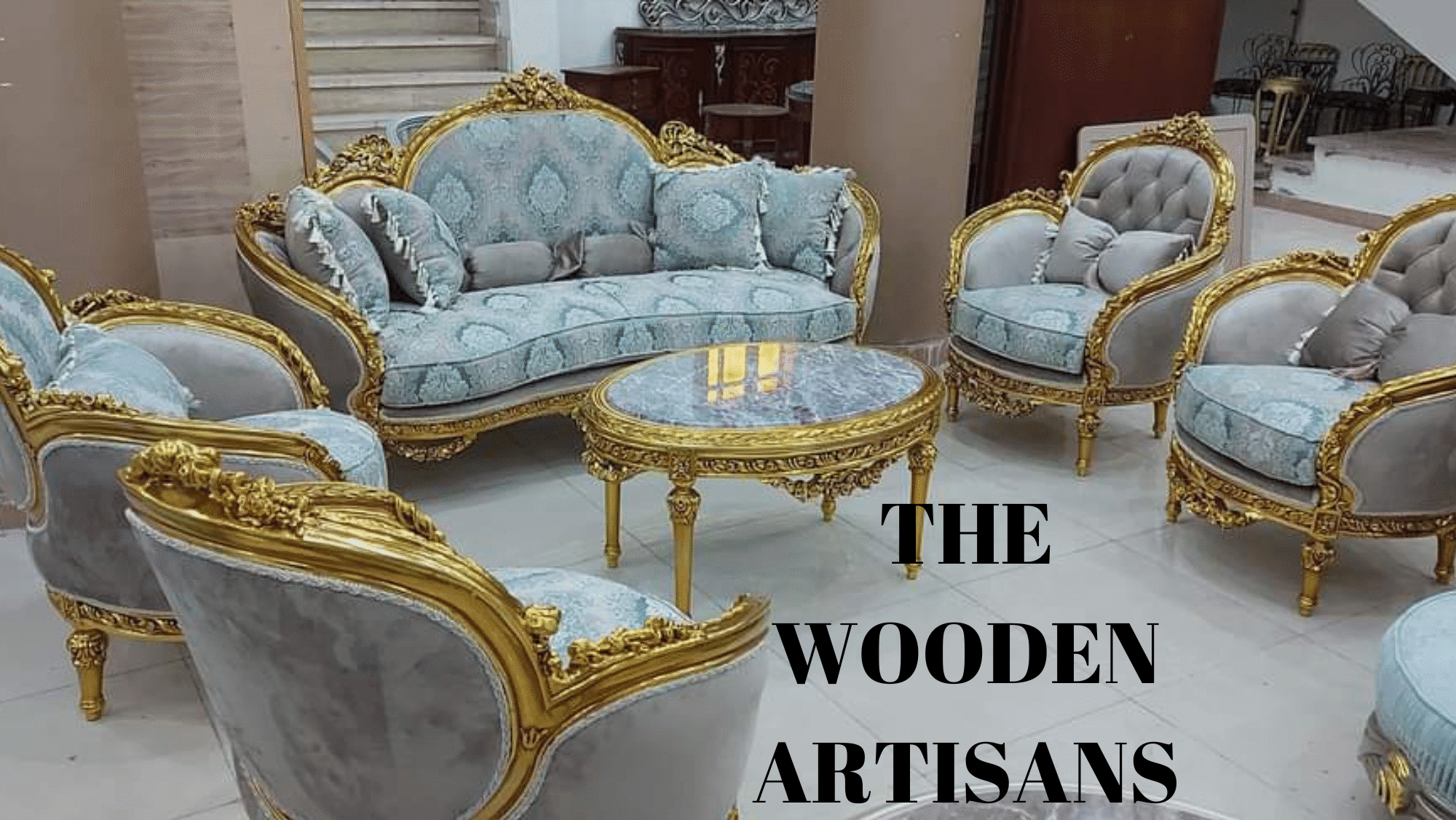 Luxury Royal Gold Carved Sofa Set – Italian Palace Style By The Wooden Artisans | Manufacturer & Exporter