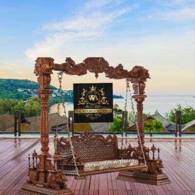 Luxury Handcrafted Royal Wooden Swing (Jhula) – Palace Style