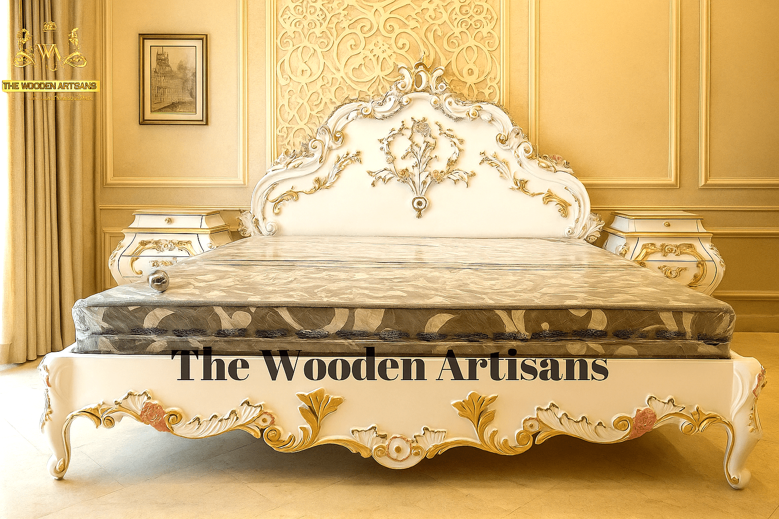 luxury wooden bed